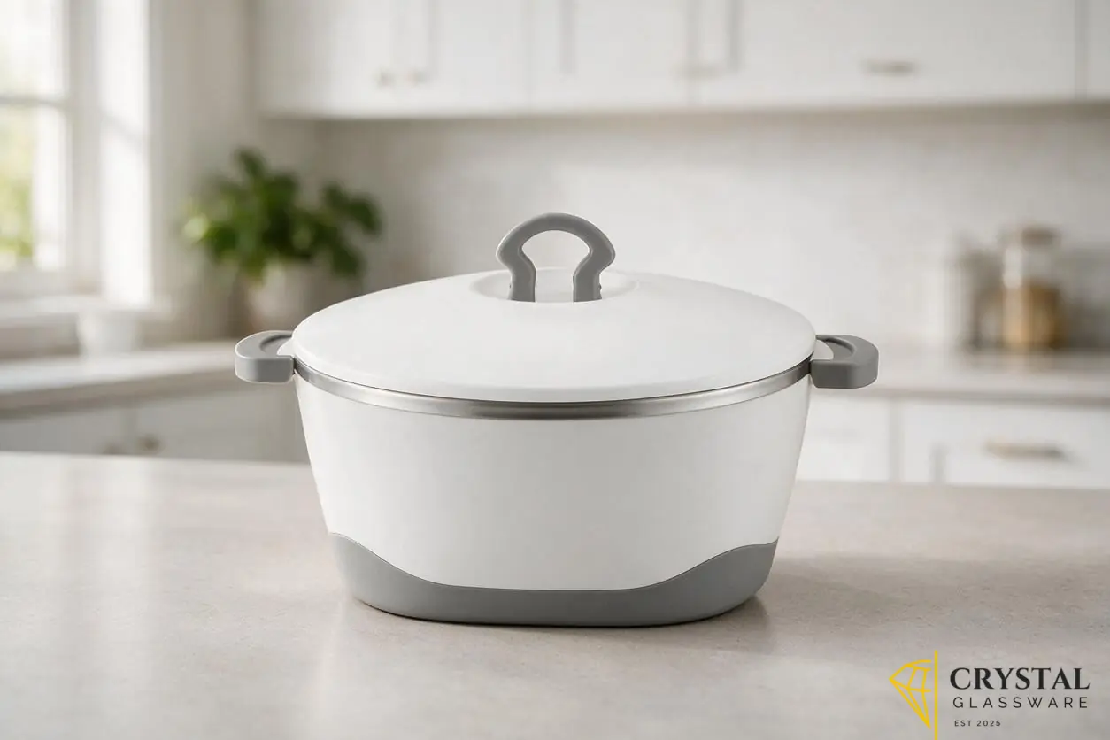 White Versatile Thailand Hotpot — Crystal Glassware Pakistan